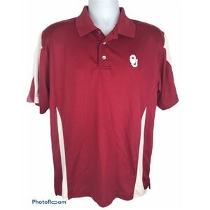 Pro Edge Mens Medium Oklahoma University Red Polo Shirt